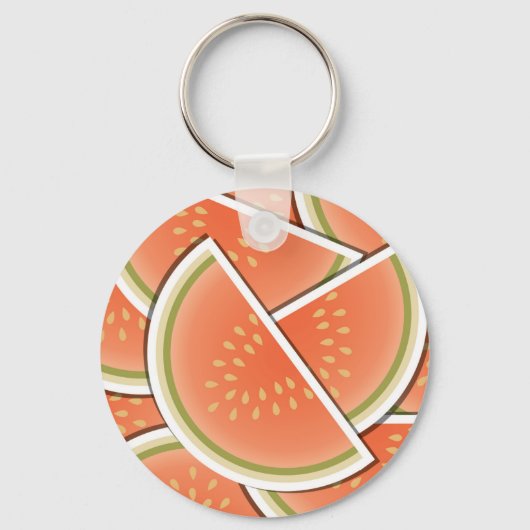 Funky melonwiggen sleutelhanger (Voorkant)