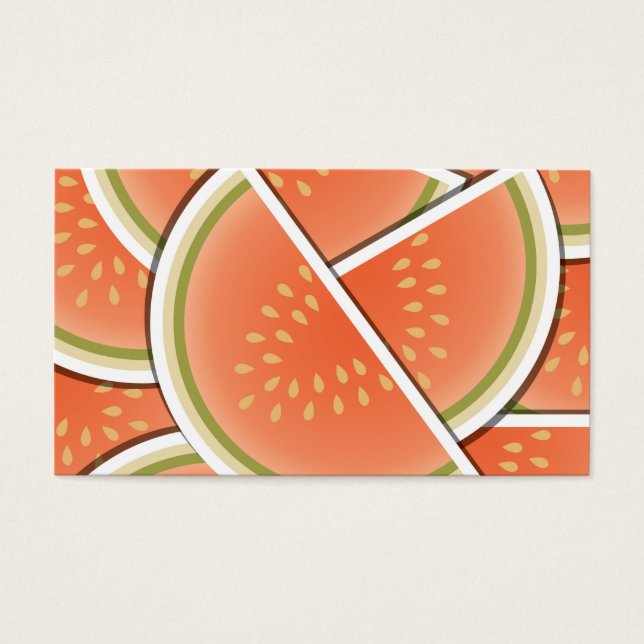 Funky melonwiggen visitekaartjes (Voorkant)