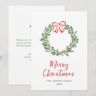 Funky met de hand getekende krabbel retro kerst feestdagenkaart