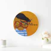 Funky Miaou wandklok! Grote Klok (Huis)