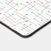 Funky Mid Century Modern Lines en Stippen Pattern Bureaumat (Hoek)