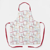 Funky Mid Century Red Blue Green Yellow Squares Schort (Voorkant)