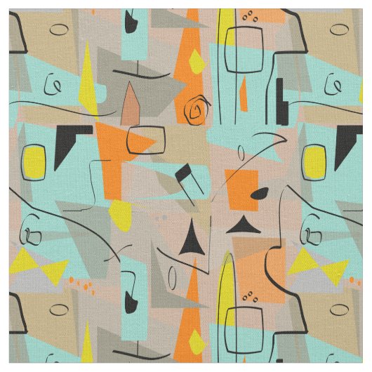 Funky Mid-eeuwse Stof (Close Up)