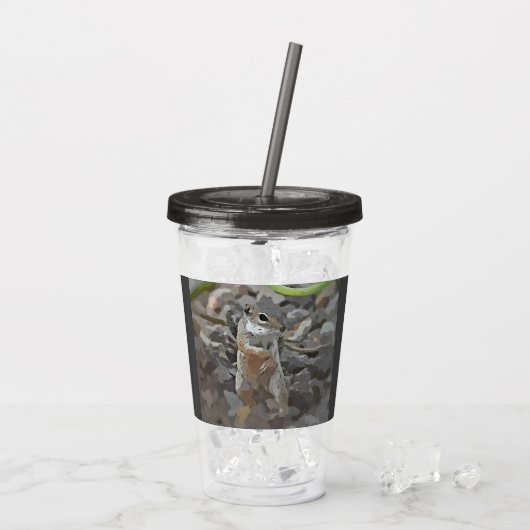 "Funky Mikey" Acrylische Drink Tumbler Acryl Drinkbeker (Achterkant ijs)