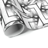 Funky Minimal Black White Pattern Giftwrap Paper Cadeaupapier (Rol Hoek)