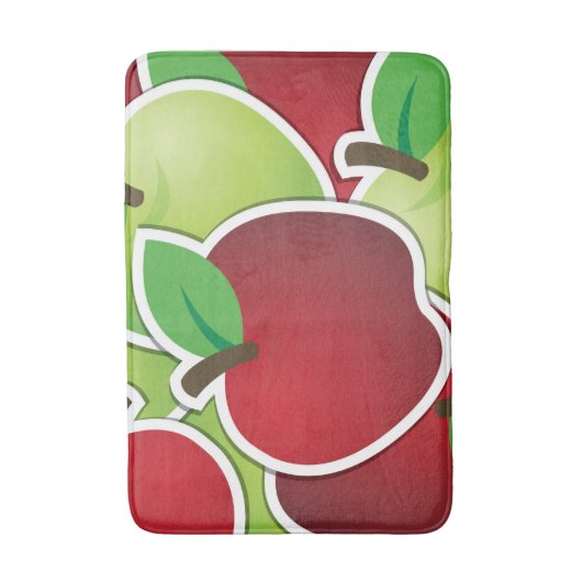Funky Mixed-apples Badmat (Voorkant Verticaal)