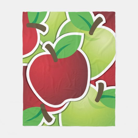 Funky Mixed-apples Fleece Deken (Voorkant)