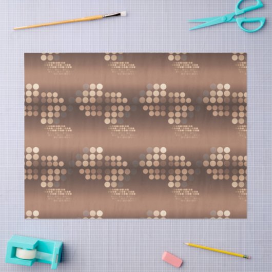 Funky Mocha Latte Bokeh Dots Tissuepapier (Craft)