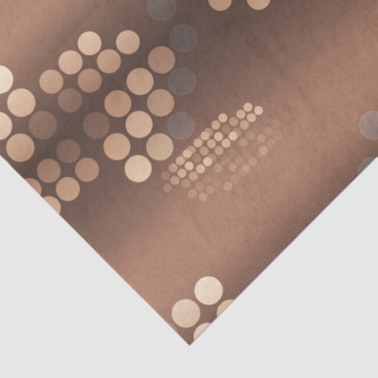 Funky Mocha Latte Bokeh Dots Tissuepapier (Detail)