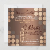 Funky Mocha Latte Party Verjaardag Uitnodiging (Achterkant)