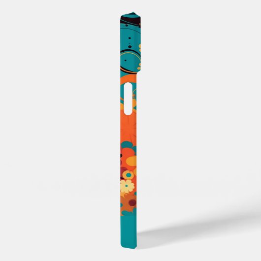 Funky mod bloemontwerp met wervelingen - scriptnaa Case-Mate iPhone case (Achterkant / Rechts)