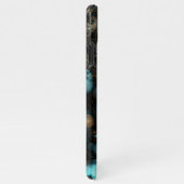 Funky Modern Eclectic Fractals Art Patroon iPhone Hoesje (Rechterkant)