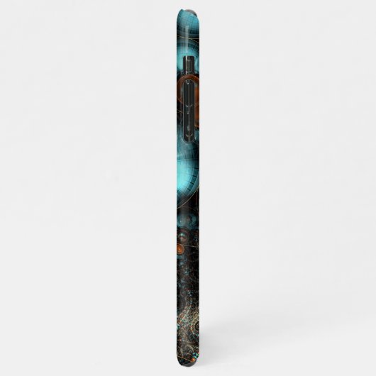 Funky Modern Eclectic Fractals Art Patroon iPhone Hoesje (Linkerkant)