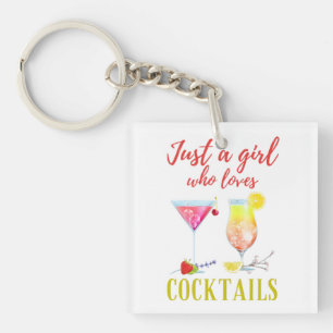 Funky Modern is gewoon een meisje dat van Cocktail Sleutelhanger