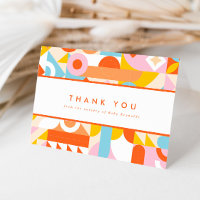 Funky Modern Oranje Tiny Human Shindig Baby shower