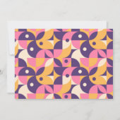 Funky Modern Paarse Tiny Human Shindig Baby shower Kaart (Achterkant)