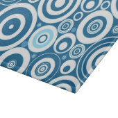 Funky Modern Retro Blue White Circles Patroon Snijplank (Hoek)