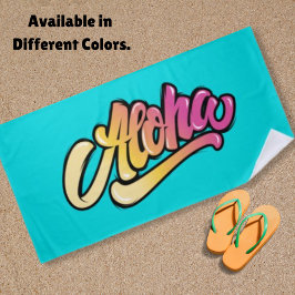 Funky moderne aquablauwe Hawaiaanse Aloha Strandlaken