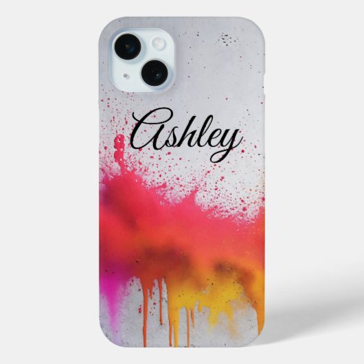 Funky moderne eclectische plons van kleur met drup Case-Mate iPhone case (Achterkant)