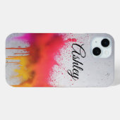 Funky moderne eclectische plons van kleur met drup Case-Mate iPhone case (Achterkant (horizontaal))