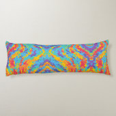 Funky moderne kleurige regenboogbedekking lichaamskussen (Achterkant)