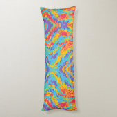 Funky moderne kleurige regenboogbedekking lichaamskussen (Achterkant (Verticaal))