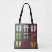Funky moderne mode teenslippers kleurrijke sandale tote bag (Voorkant)