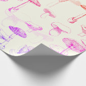 Funky Moderne Retro Kleurrijke Paddenstoelen Cadeaupapier (Hoek)