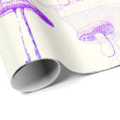 Funky Moderne Retro Kleurrijke Paddenstoelen Cadeaupapier (Rol Hoek)