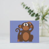 Funky Monkey Briefkaart (Staand voorkant)
