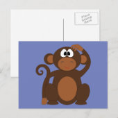 Funky Monkey Briefkaart (Voorkant / Achterkant)