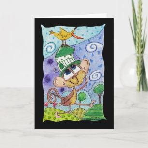 Funky Monkey en Banana Bird Kaart