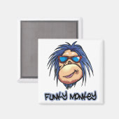 Funky Monkey magneet (Voorkant / Achterkant)