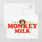 Funky Monkey Milk Briefkaart (Voorkant / Achterkant)