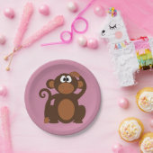 Funky Monkey Papieren Bordje (Feest)