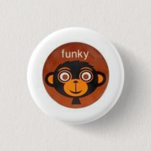 Funky Monkey Ronde Button 3,2 Cm (Voorkant)