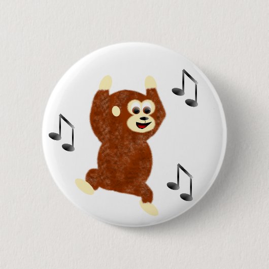 Funky Monkey Ronde Button 5,7 Cm (Voorkant)