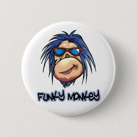 Funky Monkey Ronde Button 5,7 Cm (Voorkant)
