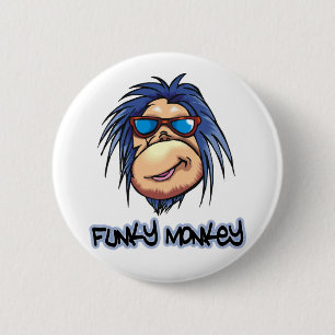 Funky Monkey Ronde Button 5,7 Cm