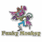 Funky Monkey  Sticker (Voorkant)