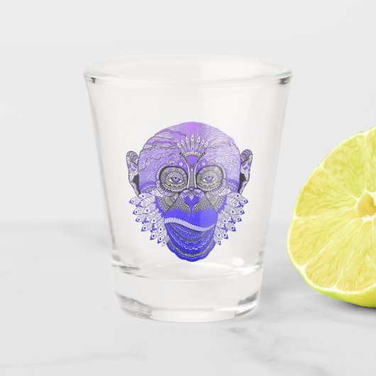 Funky Monkey Tribal Shot Glas (Voorkant)