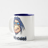 Funky Monkey Tweekleurige Koffiemok (Voorkant links)