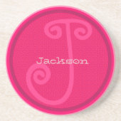 Funky Monogram Bruiloft Jubileum Onderzetters (Voorkant)