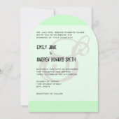 Funky Monogram Mint Green Grey of Om het even welk Kaart (Voorkant)