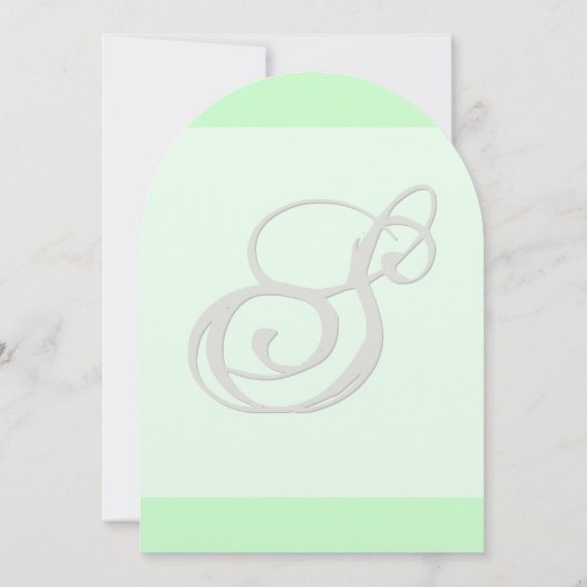 Funky Monogram Mint Green Grey of Om het even welk Kaart (Achterkant)