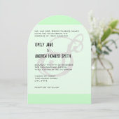 Funky Monogram Mint Green Grey of Om het even welk Kaart (Staand voorkant)