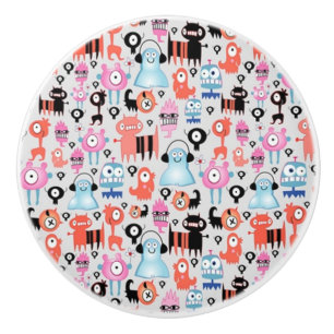 Funky Monsters Keramische Knop