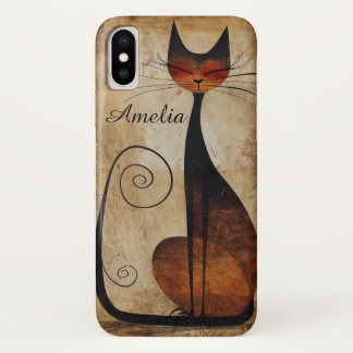 Funky mooie kat iPhone X Hoesje