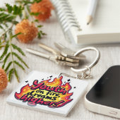 Funky motivational quote youth on fire dream highe sleutelhanger (Voorkant Rechts)