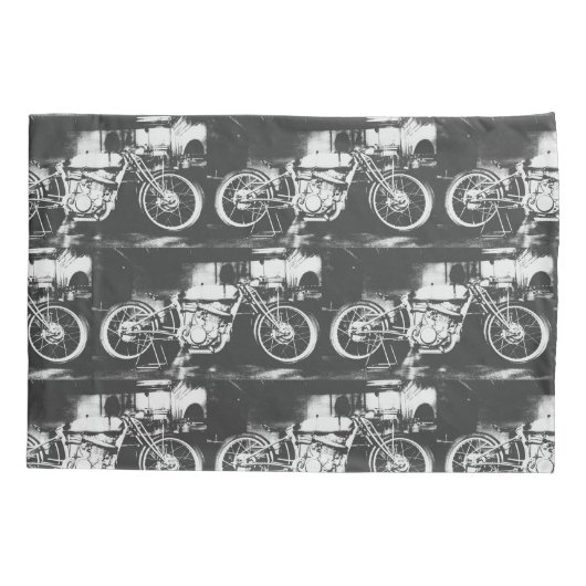 Funky Motorbikes Motorcycle Biker Kussensloop (Achterkant)